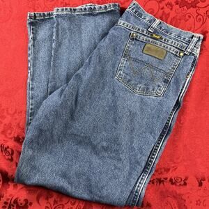 Wrangler George Strait Jeans Mens 40x34(33”) Dark Wash Cowboy Cut Original Fit